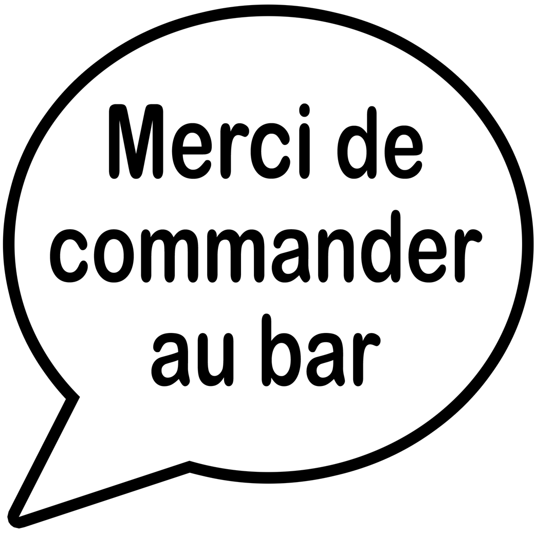 Commander au bar - 15x15cm - Sticker/autocollant