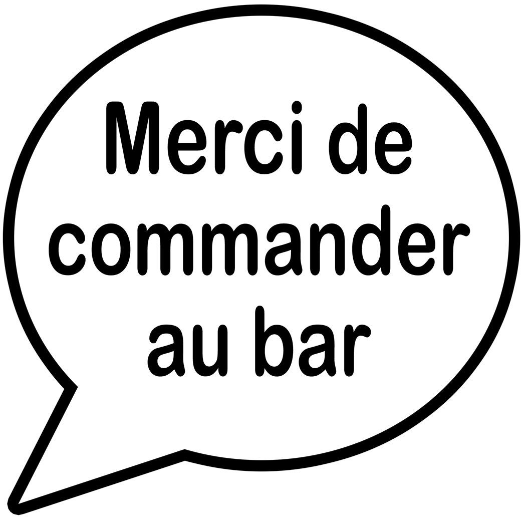 Commander au bar - 10x10cm - Sticker/autocollant