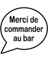 Commander au bar - 10x10cm - Sticker/autocollant