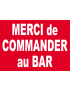 Commander au bar merci - 10x7.2cm - Sticker/autocollant