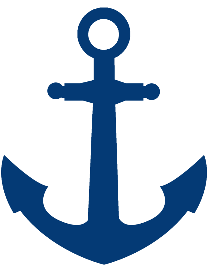 Ancre marine bleu - 10x8cm - Sticker/autocollant Ancre marine bleu - 10x8cm - Sticker/autocollant