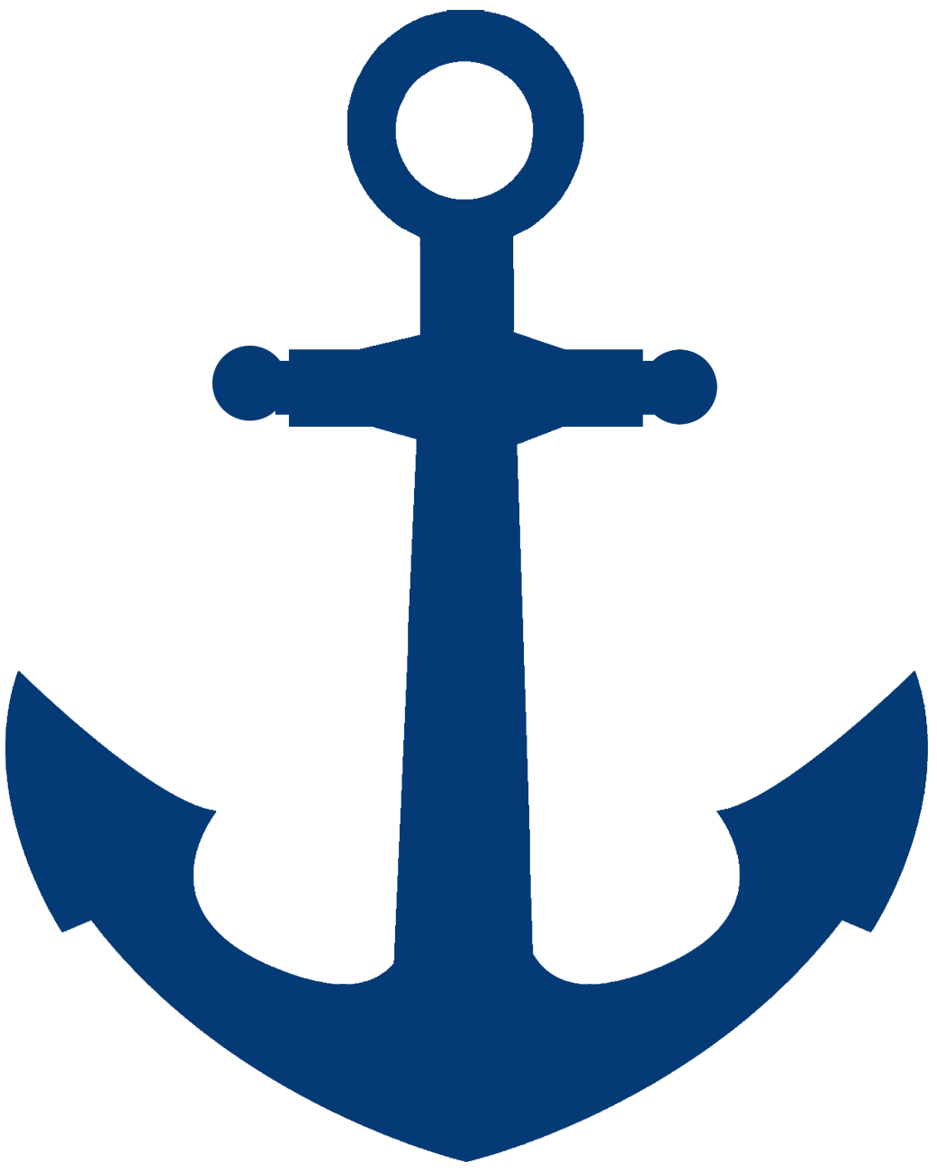 Ancre marine bleu - 20x16cm - Sticker/autocollant
