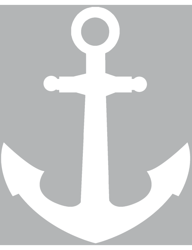 Ancre marine blanche - 10x8cm - Sticker/autocollant Ancre marine blanche - 10x8cm - Sticker/autocollant