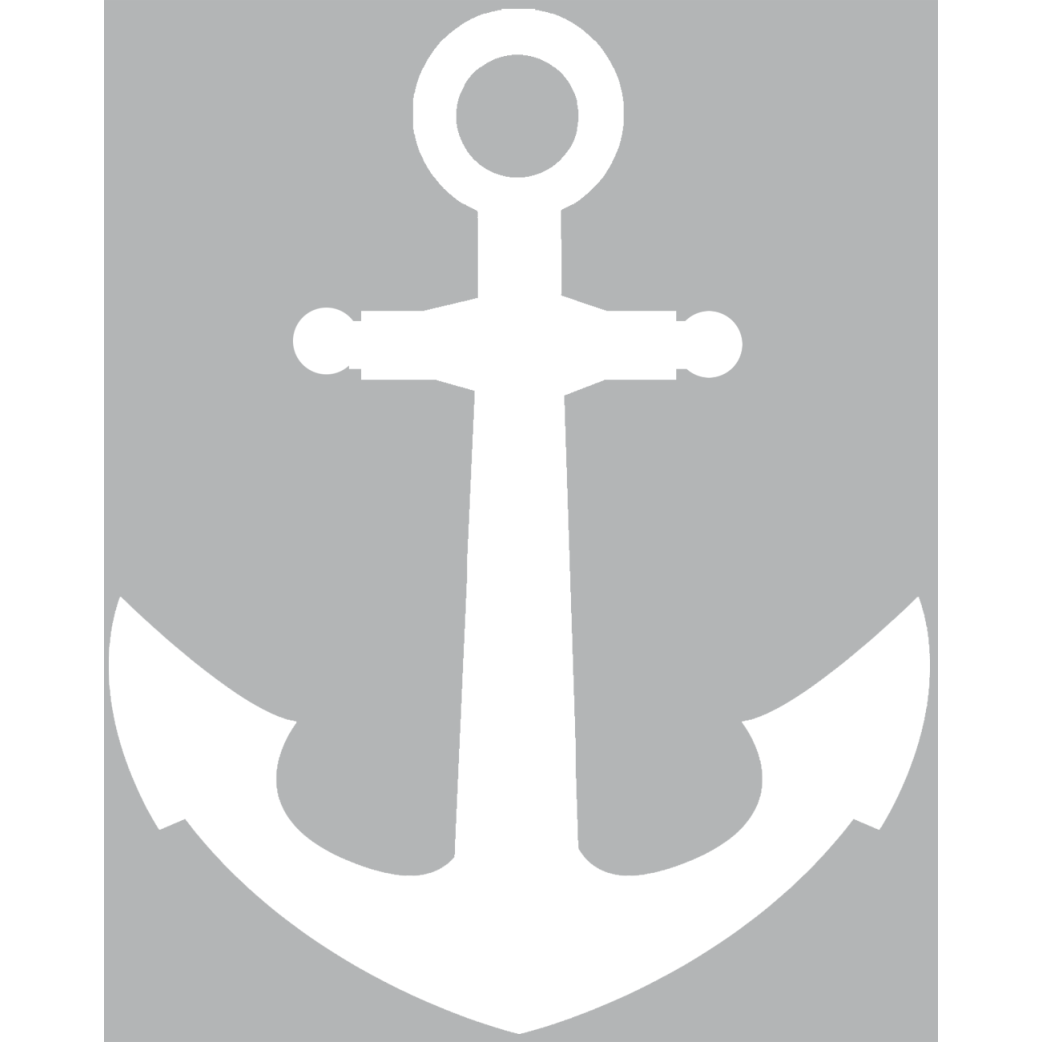 Ancre marine blanche - 5x4cm - Sticker/autocollant