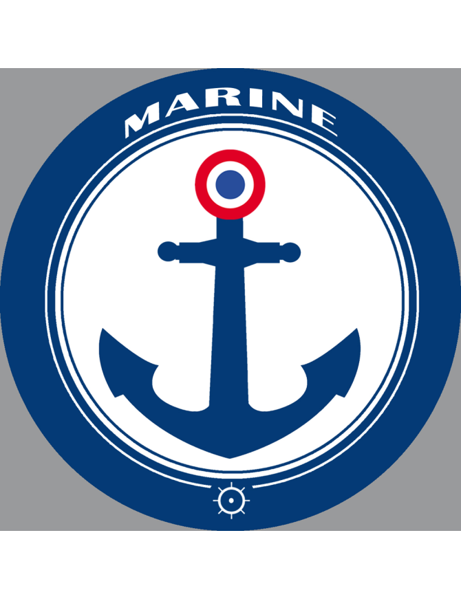 Ancre marine France - 15x15cm - Sticker/autocollant Ancre marine France - 15x15cm - Sticker/autocollant