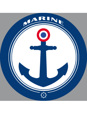 Ancre marine France - 10x10cm - Sticker/autocollant
