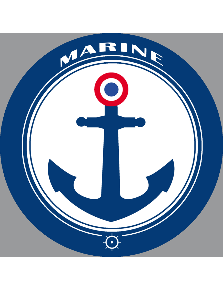 Ancre marine France - 10x10cm - Sticker/autocollant