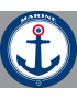 Ancre marine France - 10x10cm - Sticker/autocollant