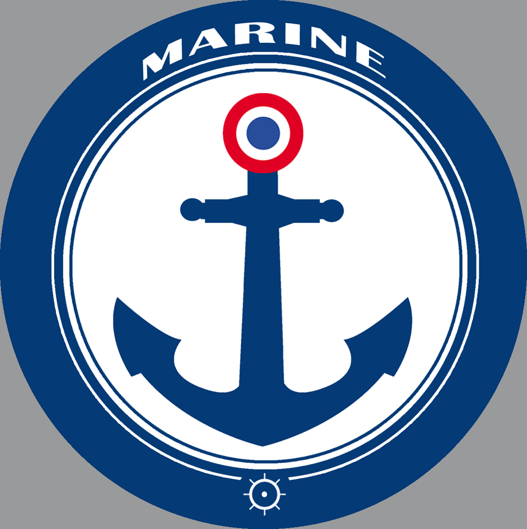 Ancre marine France - 5x5cm - Sticker/autocollant