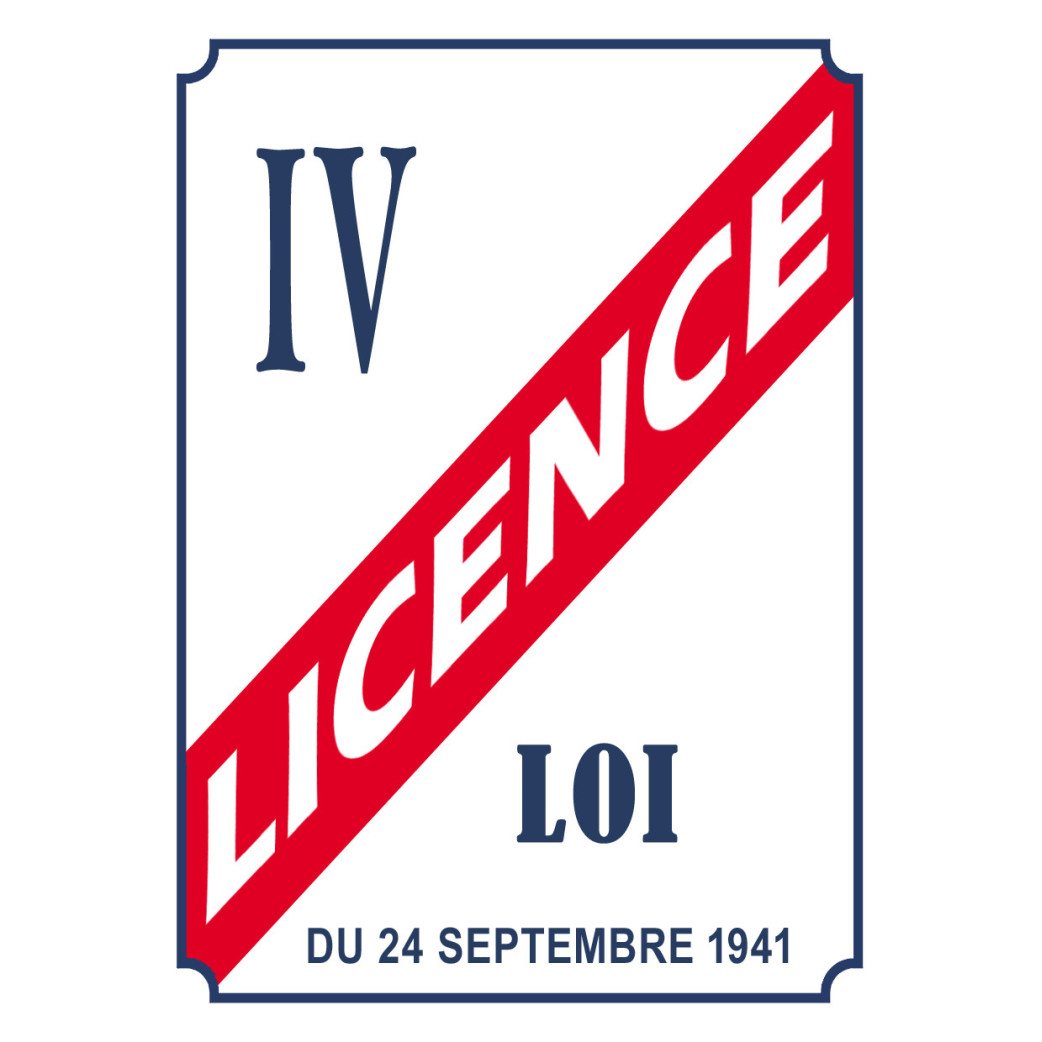 LICENCE IV - 21x15cm - Sticker/autocollant