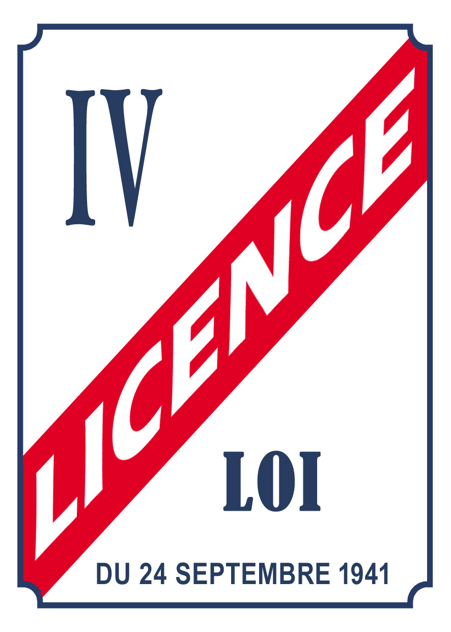LICENCE IV - 21x15cm - Sticker/autocollant