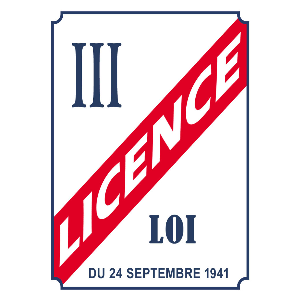 LICENCE III - 21x15cm - Sticker/autocollant