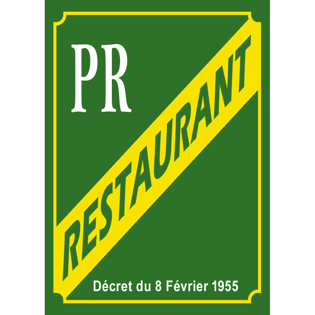 PR Restaurant - 21x15cm - Sticker/autocollant