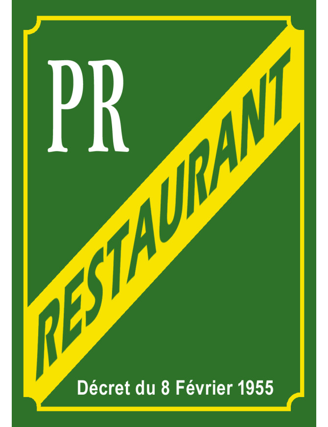 PR Restaurant - 21x15cm - Sticker/autocollant PR Restaurant - 21x15cm - Sticker/autocollant