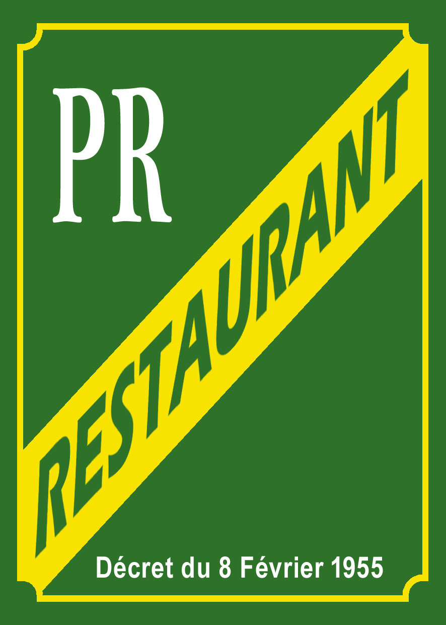 PR Restaurant - 21x15cm - Sticker/autocollant