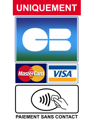 Paiement CB uniquement - 20x11cm - Sticker/autocollant