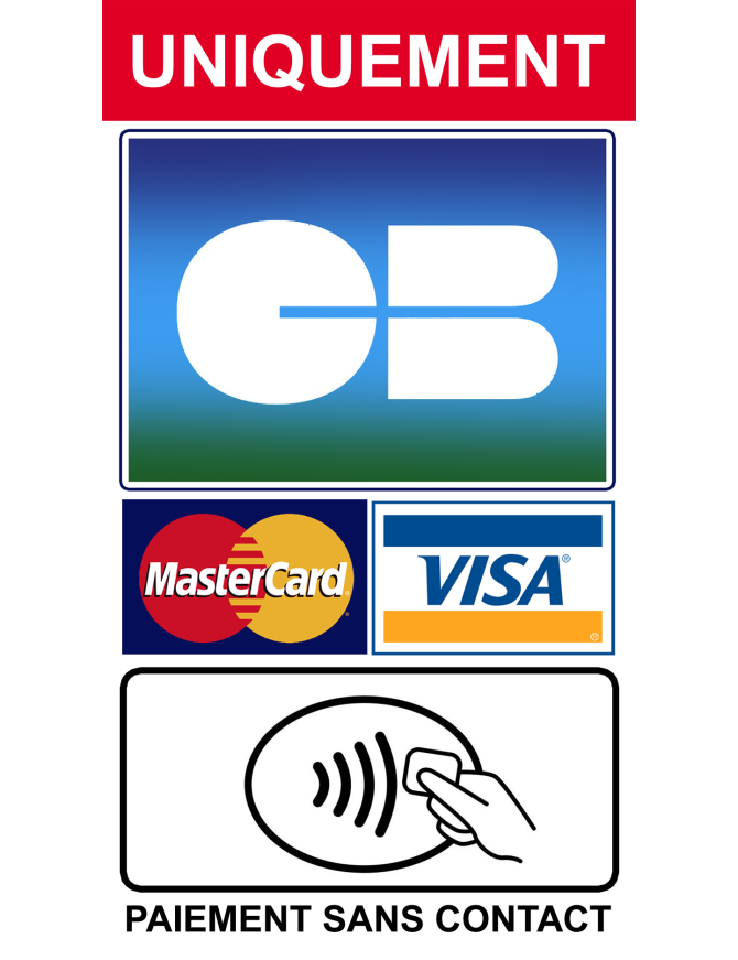 Paiement CB uniquement - 15x8.2cm - Sticker/autocollant Paiement CB uniquement - 15x8.2cm - Sticker/autocollant