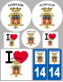 Honfleur - 8 autocollants variés - Sticker/autocollant