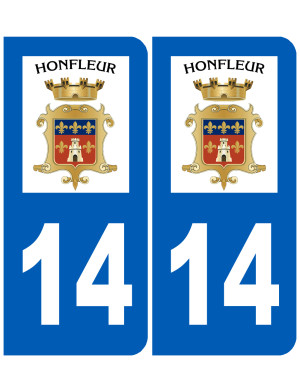 immatriculation 14 Honfleur- Sticker/autocollant