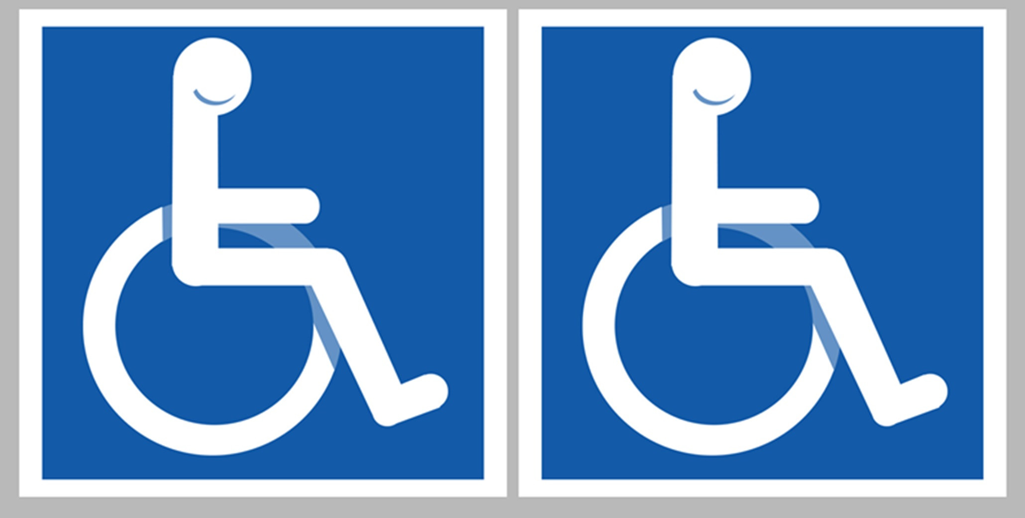 Handicapé moteur (2 fois 10cm) - Sticker/autocollant