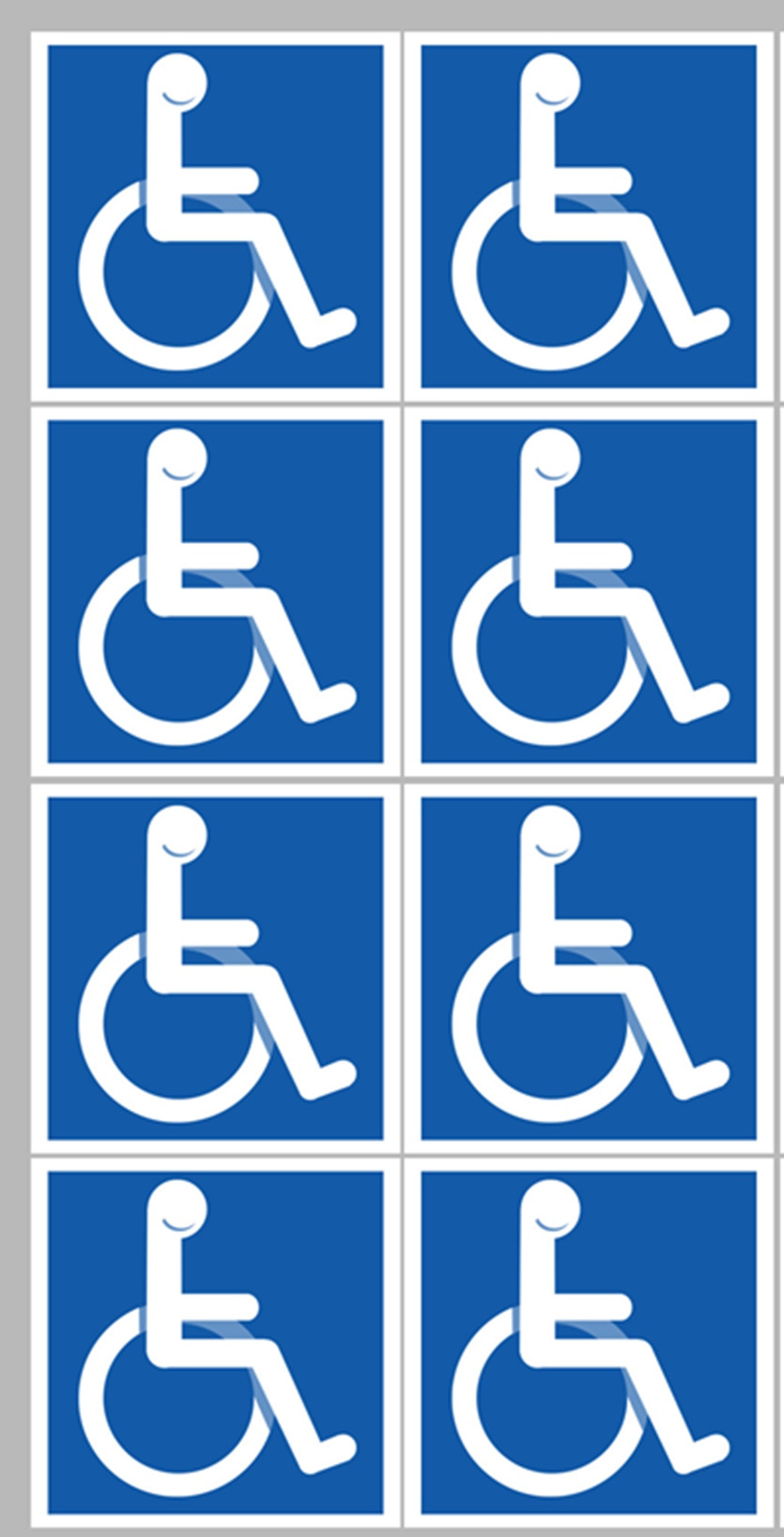handicapé moteur (8 fois 5cm) - Sticker/autocollant