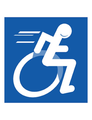 handisport Sport adapté fauteuil - 10cm - Sticker/autocollant