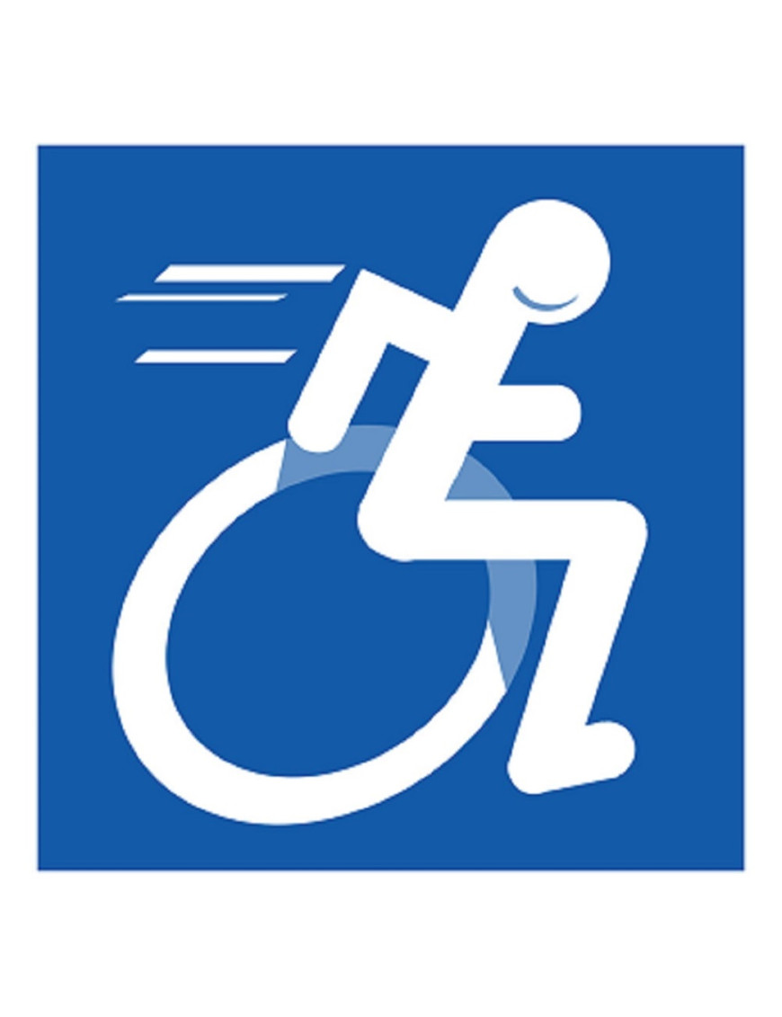 handisport Sport adapté fauteuil - 10cm - Sticker/autocollant