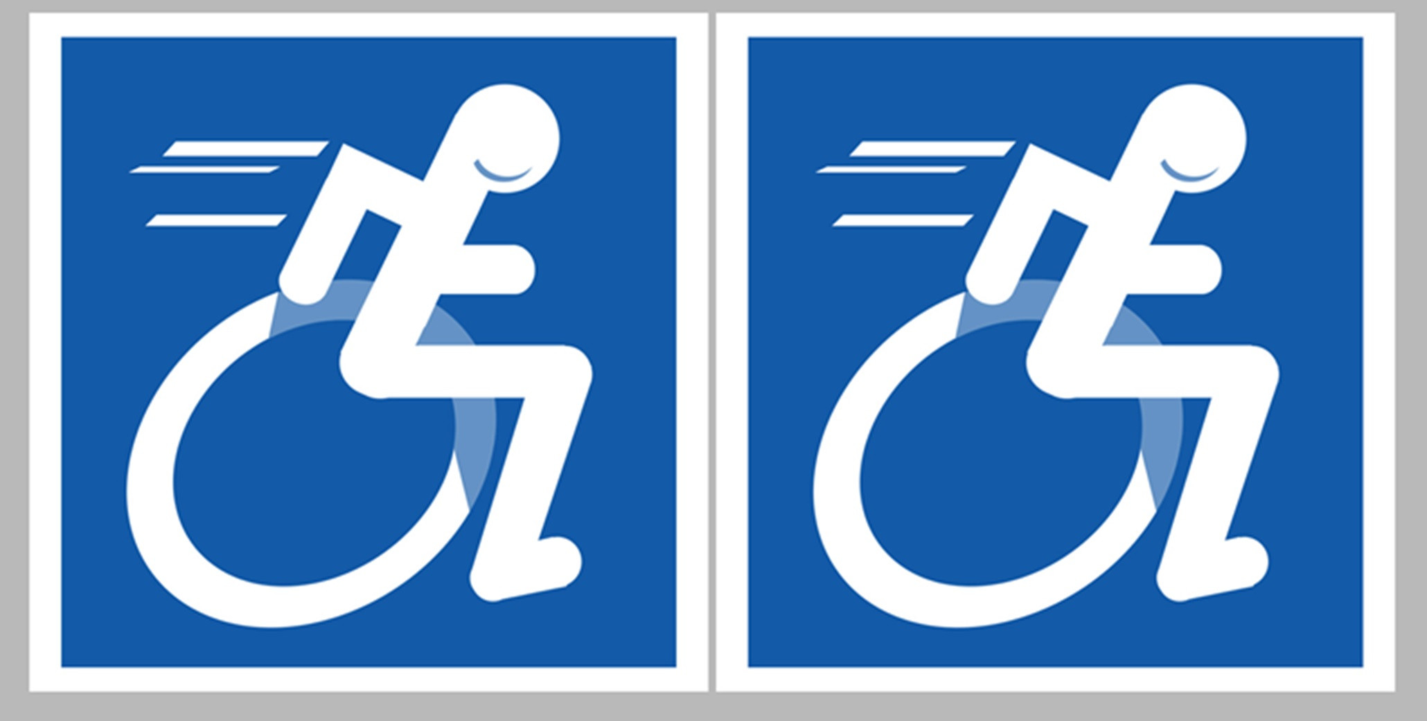 Handisport - Sport adapté fauteuil (2 fois 10cm) - Sticker/autocollant