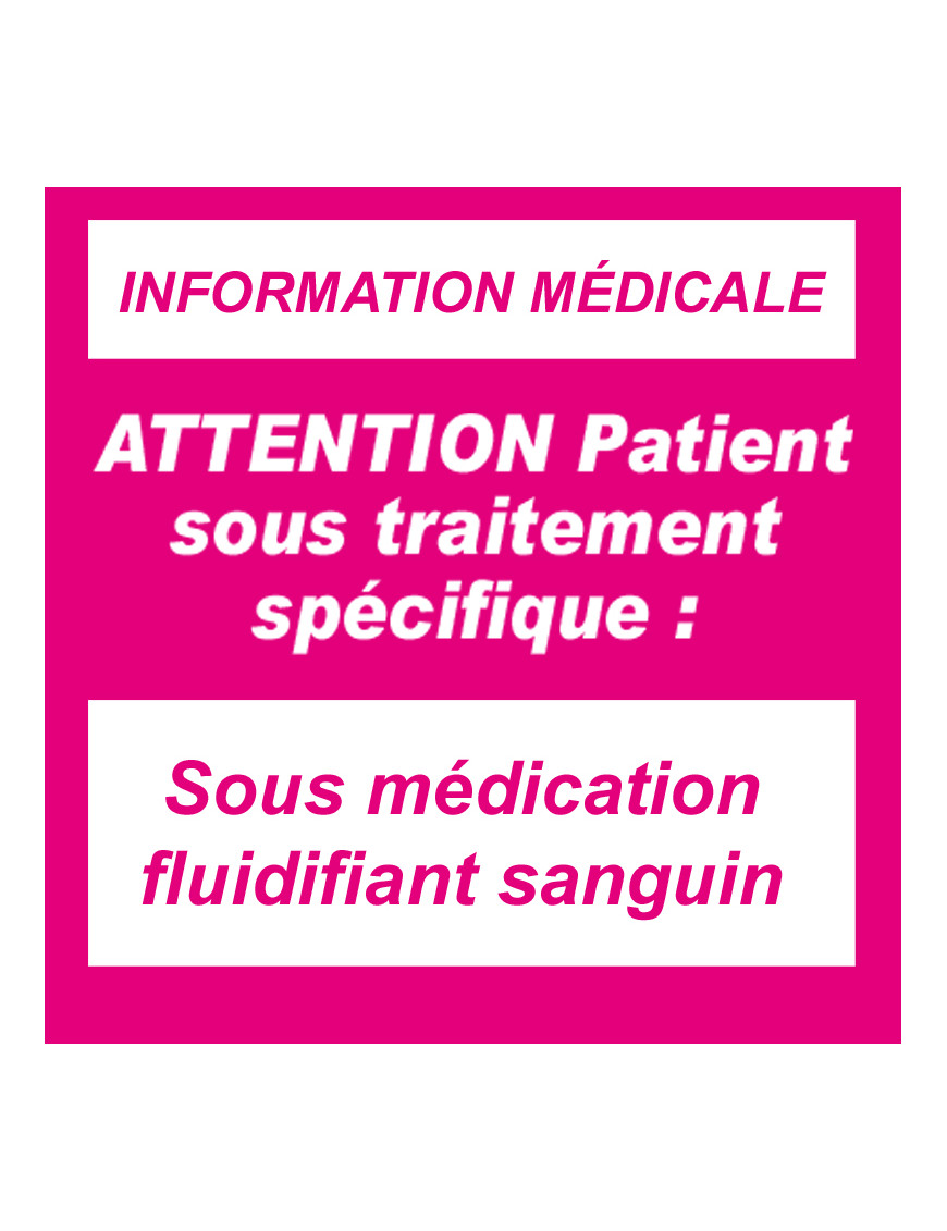 Sous fluidifiant sanguin (10x10cm) - Sticker/autocollant