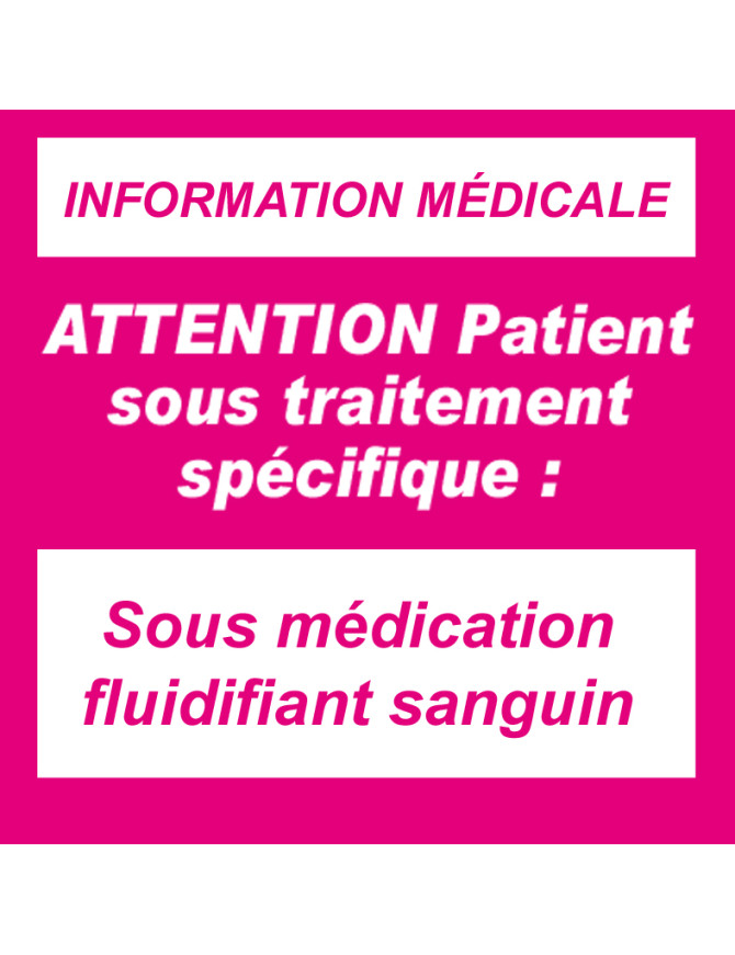 Sous fluidifiant sanguin (10x10cm) - Sticker/autocollant Sous fluidifiant sanguin (10x10cm) - Sticker/autocollant