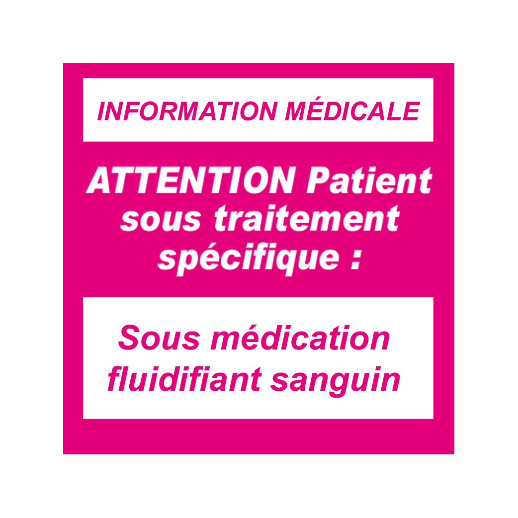 Sous fluidifiant sanguin (15x15cm) - Sticker/autocollant