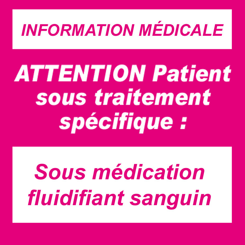 Sous fluidifiant sanguin (15x15cm) - Sticker/autocollant