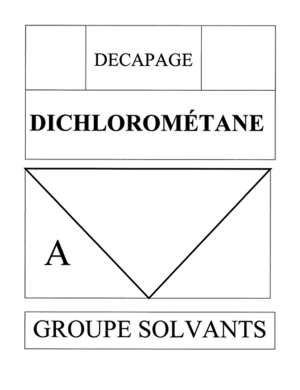 Dichlorometane A (21x14,5cm) - sticker / autocollant
