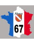 67 France Alsace - 10x10cm - Sticker/autocollant