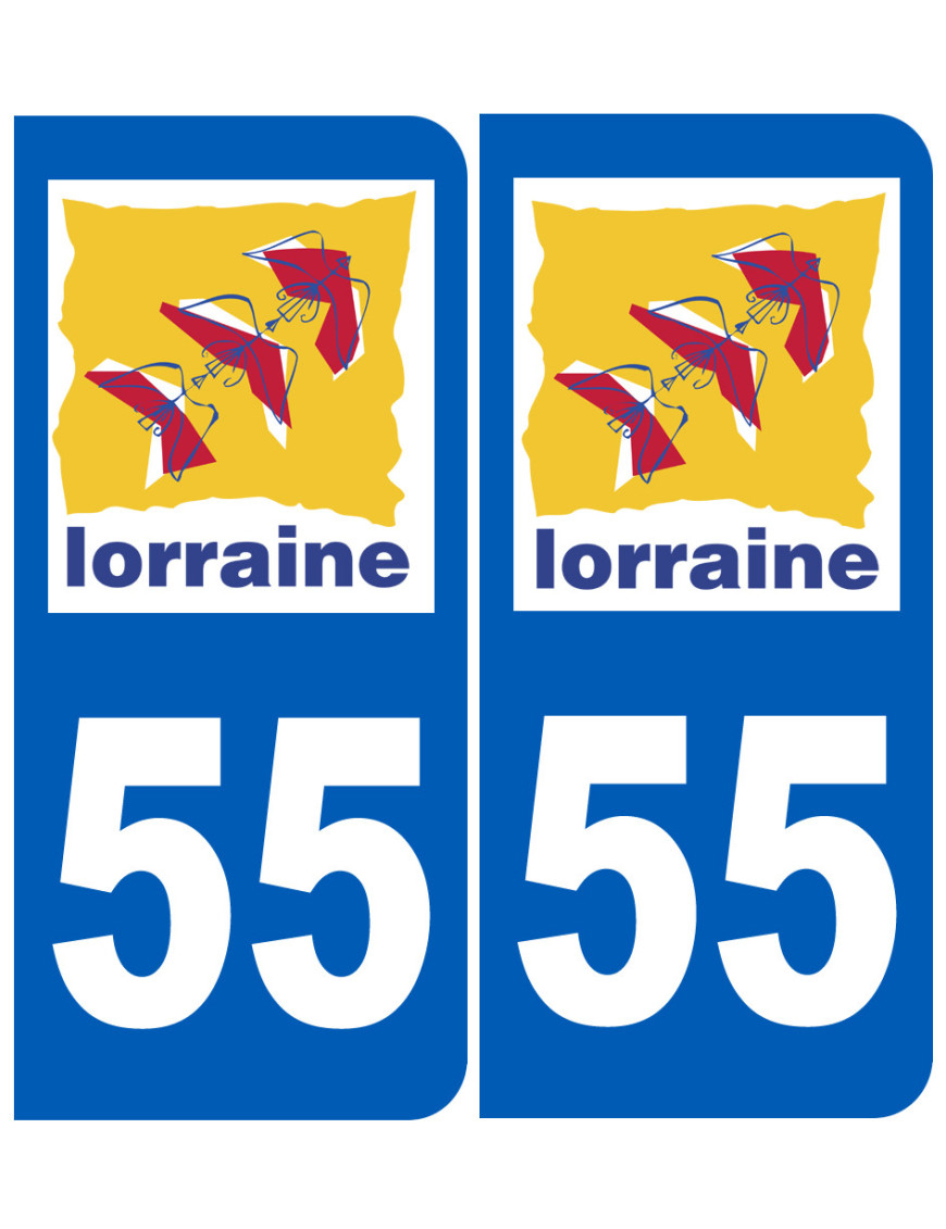 immatriculation 55 Lorraine - Sticker/autocollant