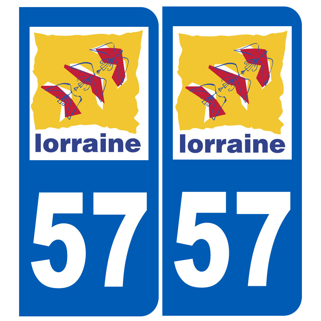 immatriculation 57 Lorraine - Sticker/autocollant