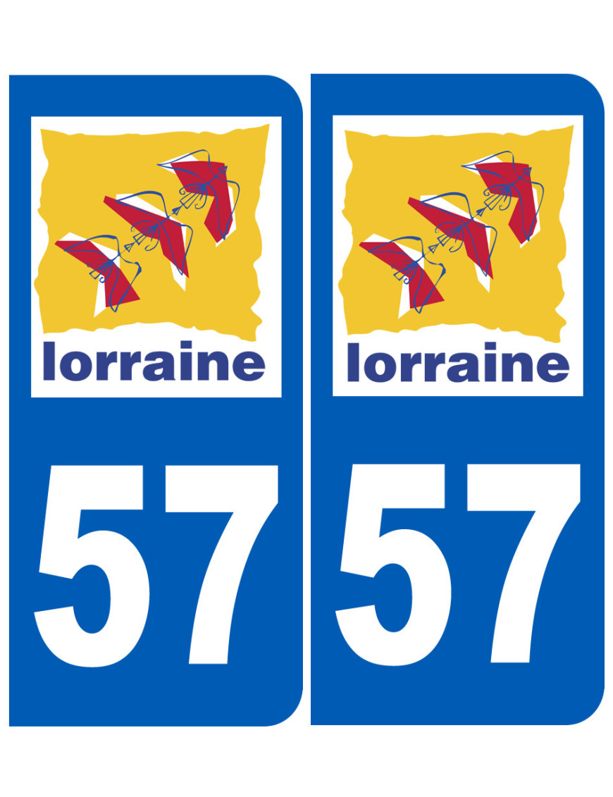 immatriculation 57 Lorraine - Sticker/autocollant