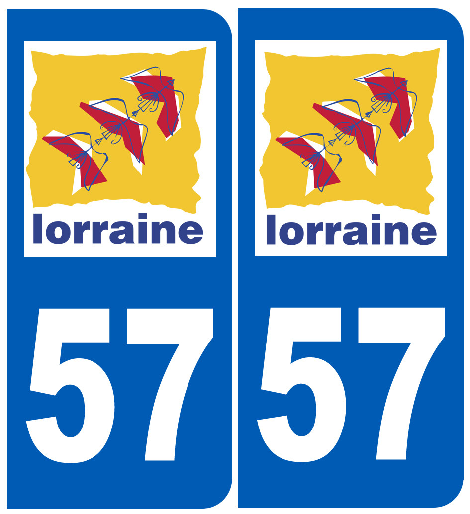 immatriculation 57 Lorraine - Sticker/autocollant