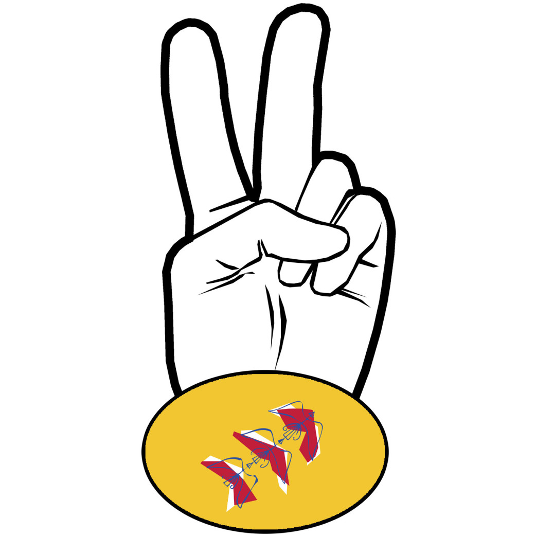 salut de motard Lorraine - 10x4,8cm - Sticker/autocollant