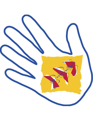 Main Lorraine (10x10cm) - Sticker/autocollant