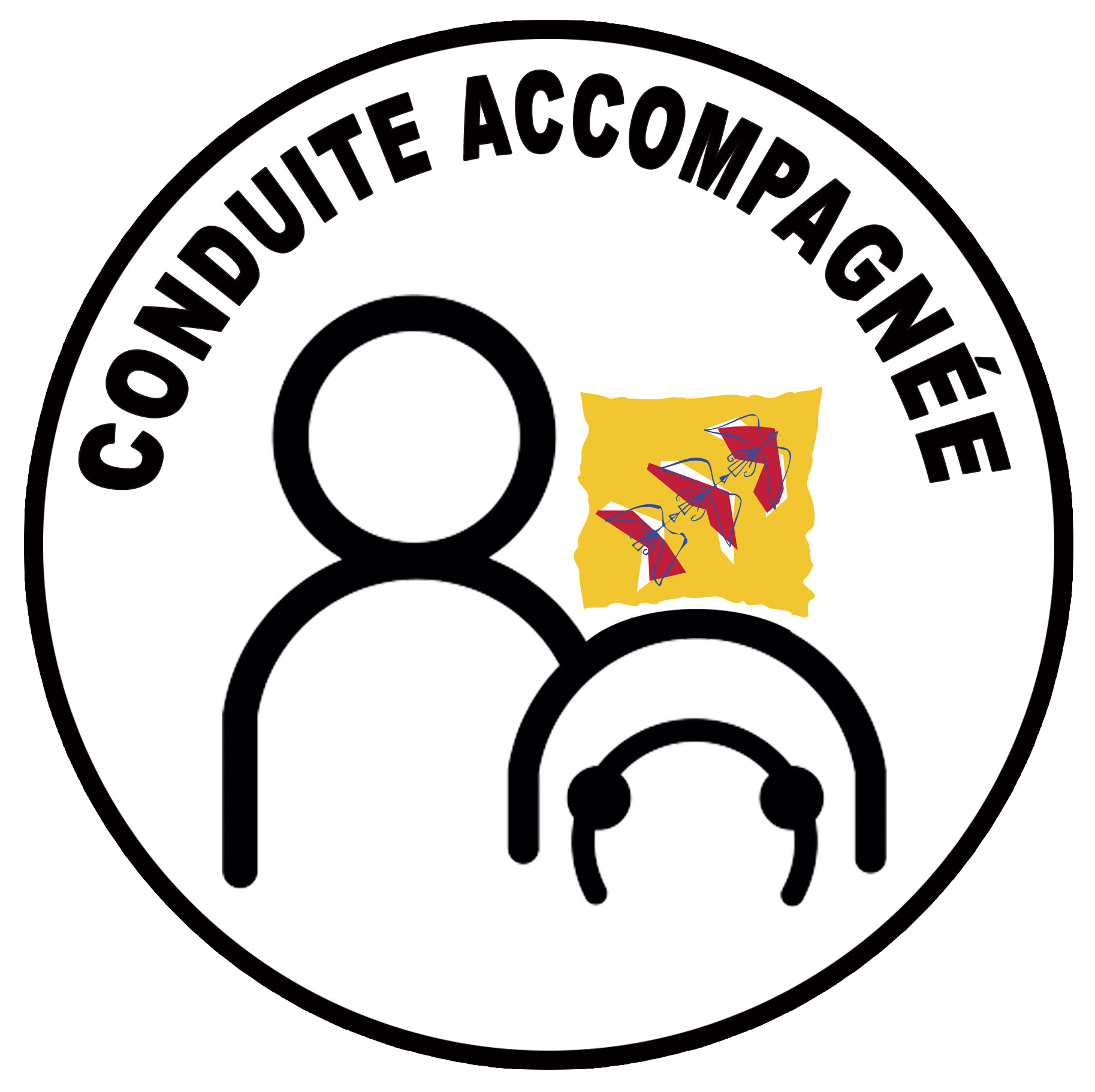 Conduite accompagnée Lorraine (15cm) - Sticker/autocollant