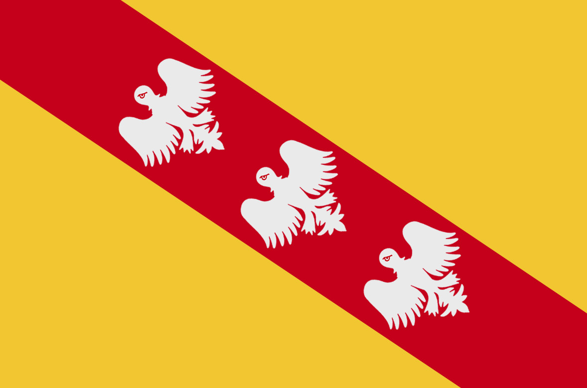 Drapeau Lorraine - 29x19cm - Sticker/autocollant