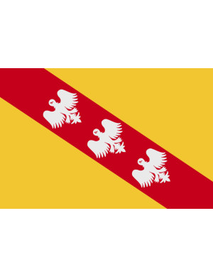 Drapeau Lorraine - 5x3.3cm - Sticker/autocollant