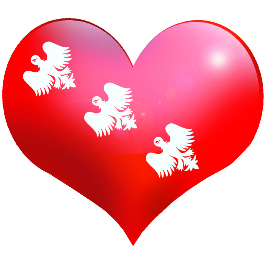 Coeur Lorraine - 5x4.3cm - Sticker/autocollant