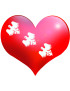Coeur Lorraine - 5x4.3cm - Sticker/autocollant