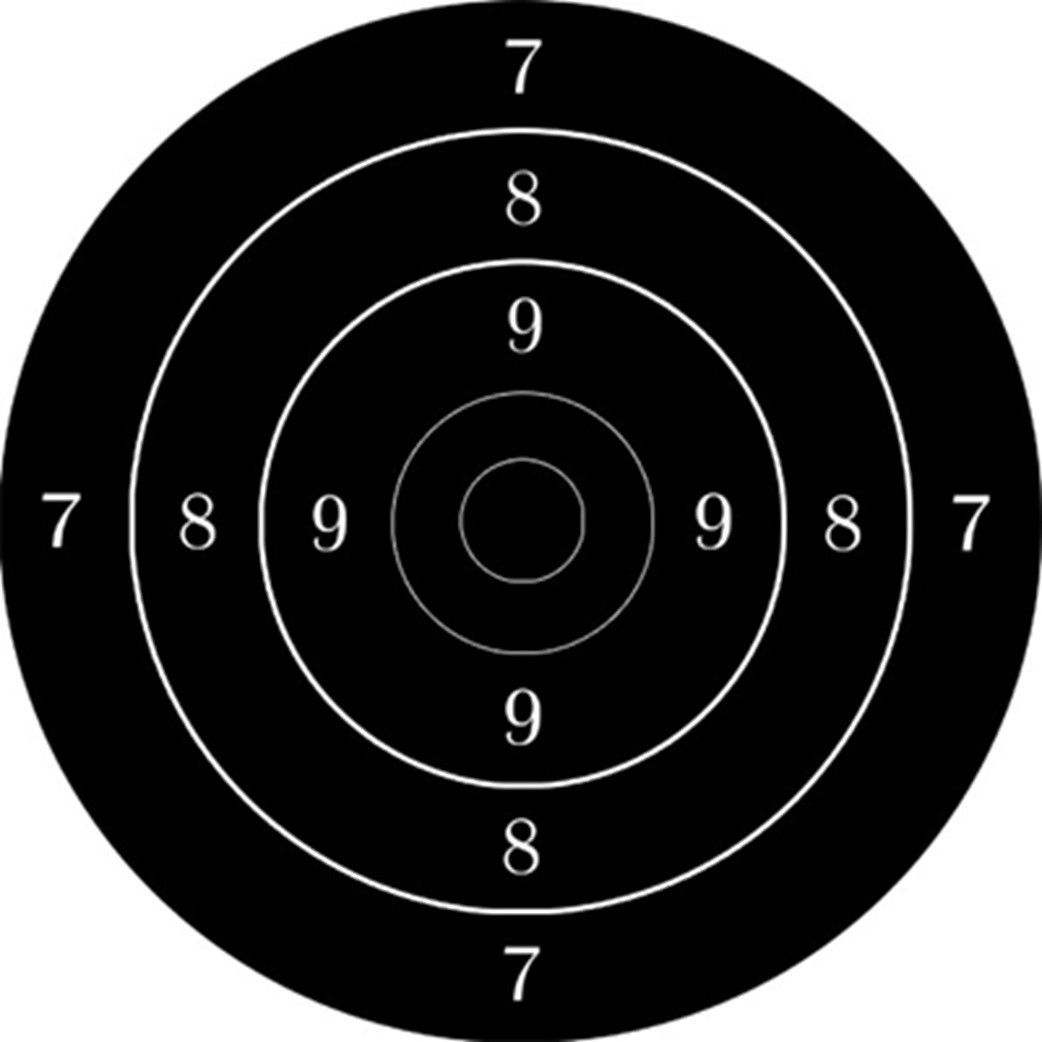 Cible noire (20cm) - Sticker/autocollant