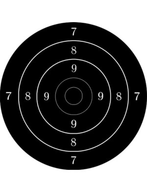 Cible noire (20cm) - Sticker/autocollant