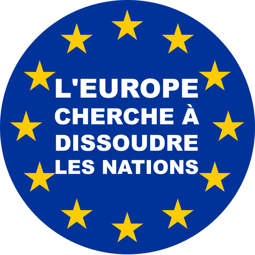 l'Europe cherche à dissoudre les nations - 5x5cm - Sticker/autocollant