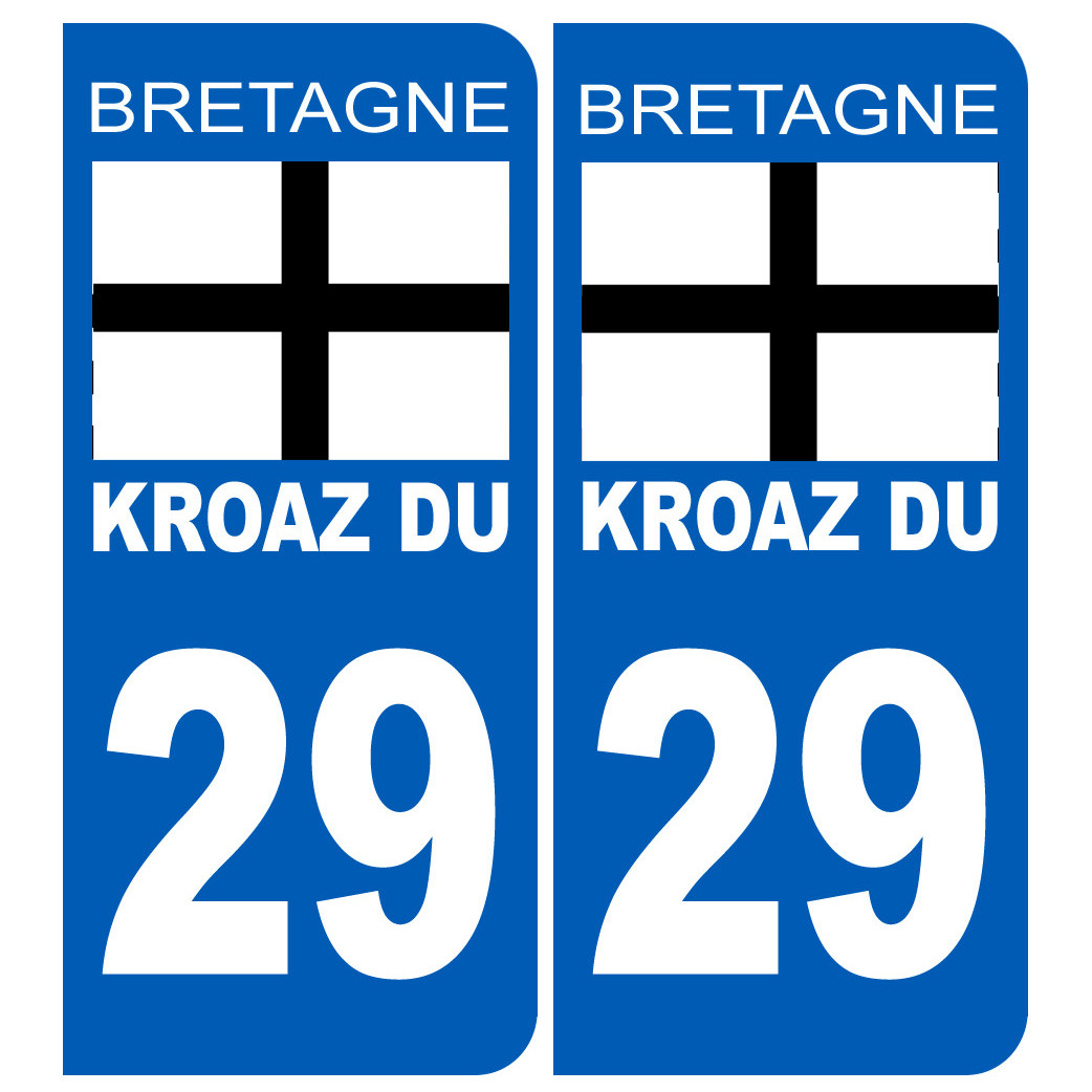 Immatriculation 29 Kroaz-Du - Sticker/autocollant