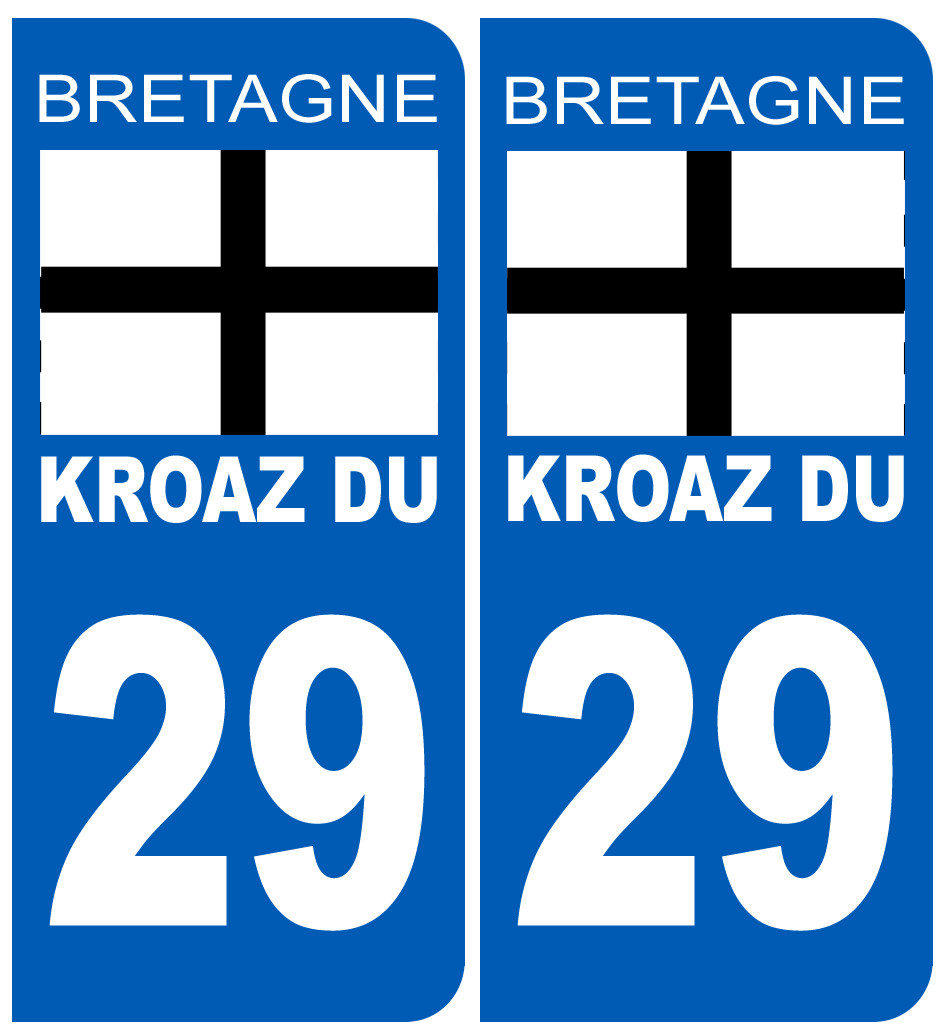 Immatriculation 29 Kroaz-Du - Sticker/autocollant